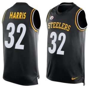 6861b5f2d1ca5_1 Steelers #32 Franco Harris Black Team Color Men's Stitched NFL Limited Tank Top Jersey