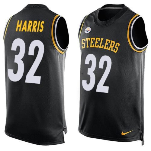 6861b5f2d1ca5_1 Steelers #32 Franco Harris Black Team Color Men's Stitched NFL Limited Tank Top Jersey
