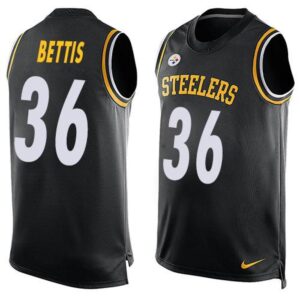 6861b60bc9691_1 Steelers #36 Jerome Bettis Black Team Color Men's Stitched NFL Limited Tank Top Jersey