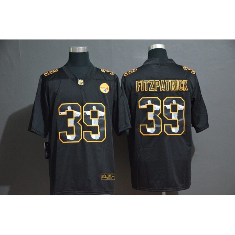 6861b60ee67e7_1 Men's Pittsburgh Steelers #39 Minkah Fitzpatrick Black Jesus Faith Edition Stitched Limited Jersey