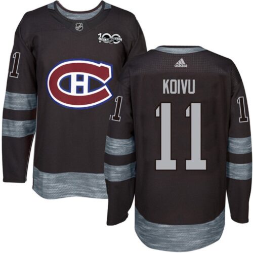 6861b6100f772_1 Canadiens #11 Saku Koivu Black 1917-2017 100th Anniversary Stitched NHL Jersey