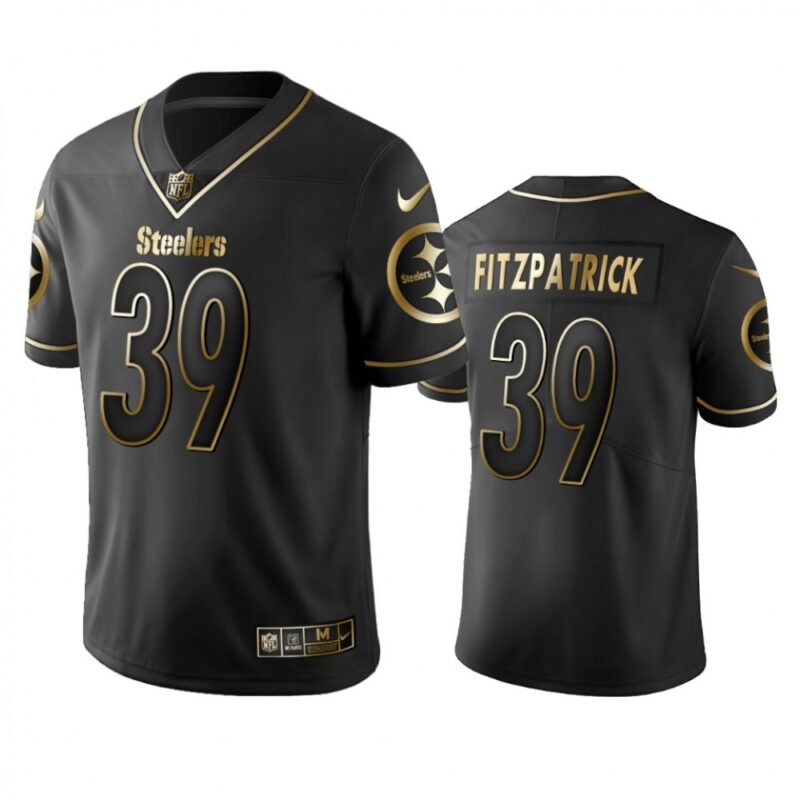 6861b6123bf42_1 Men's Pittsburgh Steelers #39 Minkah Fitzpatrick Black 2019 Golden Edition Limited Stitched NFL Jersey