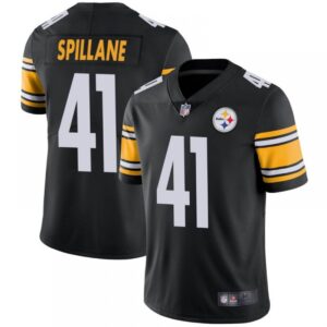 6861b61564f83_1 Men's Pittsburgh Steelers #41 Robert Spillane Black Vapor Untouchable Limited Stitched Jersey