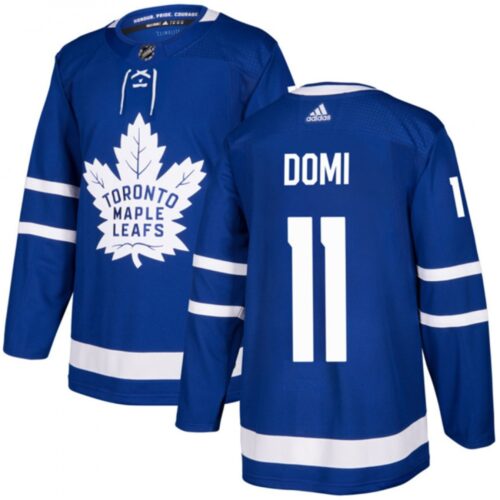 6861b62393868_1 Men's Toronto Maple Leafs #11 Max Domi Blue Stitched Jersey
