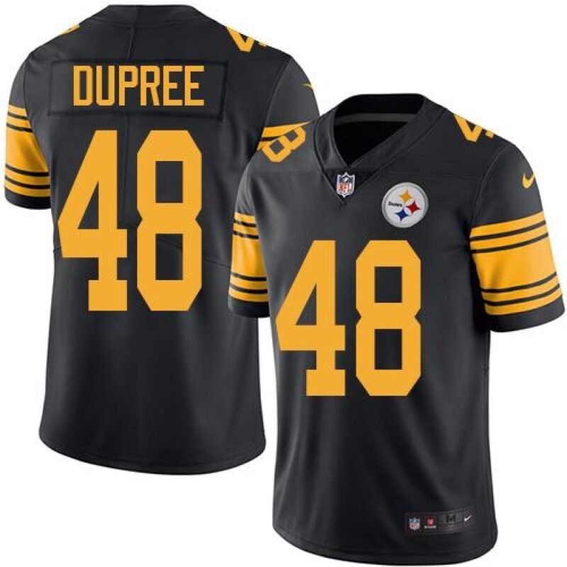 6861b63da6485_1 Steelers #48 Bud Dupree Black Men's Stitched NFL Limited Rush Jersey