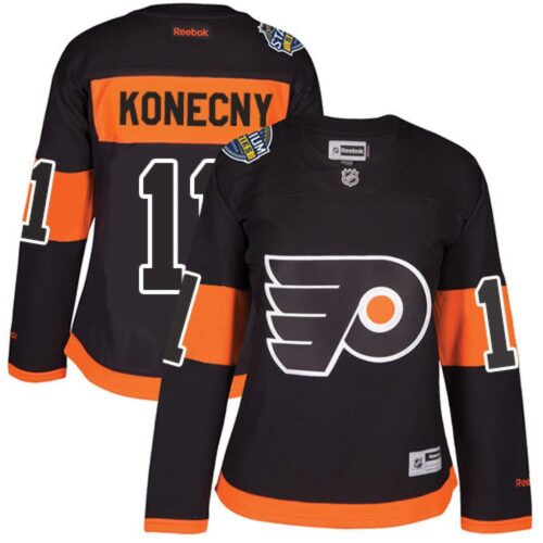 6861b64830468_1 Flyers #11 Travis Konecny Black 2017 Stadium Series Women's Stitched NHL Jersey