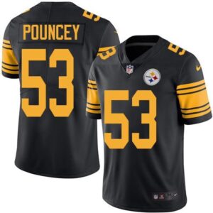 6861b65c5c918_1 Steelers #53 Maurkice Pouncey Black Men's Stitched NFL Limited Rush Jersey