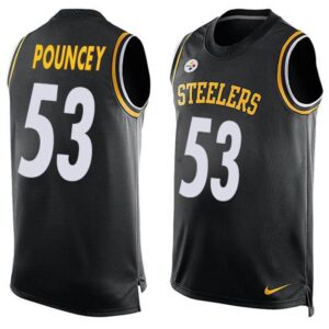 6861b65f609ca_1 Steelers #53 Maurkice Pouncey Black Team Color Men's Stitched NFL Limited Tank Top Jersey