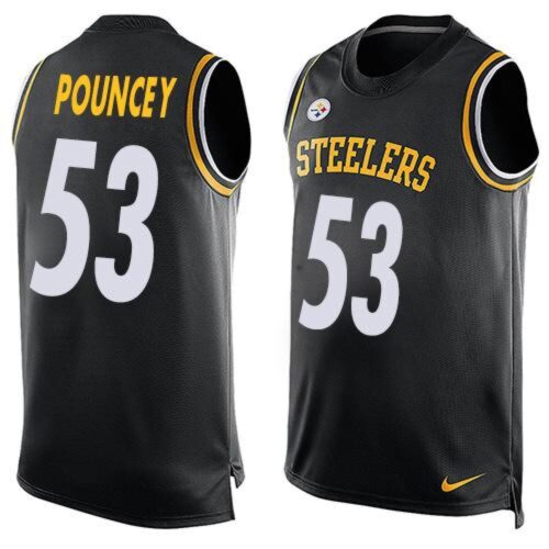 6861b65f609ca_1 Steelers #53 Maurkice Pouncey Black Team Color Men's Stitched NFL Limited Tank Top Jersey