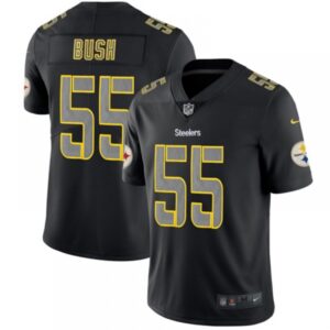 6861b66b73b4a_1 Men's Pittsburgh Steelers #55 Devin Bush Black Impact Limited Stitched NFL Jersey