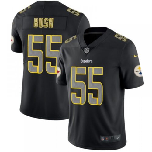6861b66b73b4a_1 Men's Pittsburgh Steelers #55 Devin Bush Black Impact Limited Stitched NFL Jersey