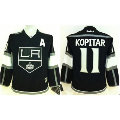 6861b674a75f6_1 Kings #11 Anze Kopitar Black Home Stitched Youth NHL Jersey