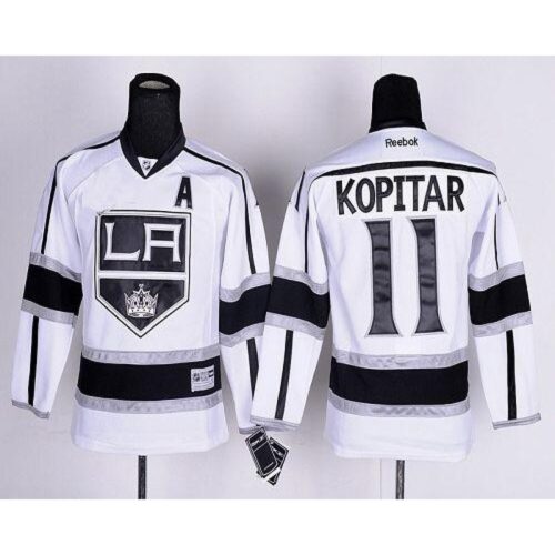6861b677b1e76_1 Kings #11 Anze Kopitar White Road Stitched Youth NHL Jersey