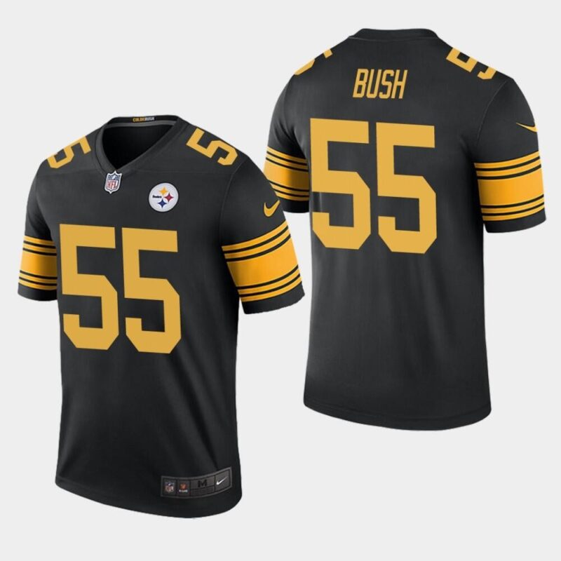 6861b677b5275_1 Men's Pittsburgh Steelers #55 Devin Bush Black Color Rush Limited Stitched NFL Jersey