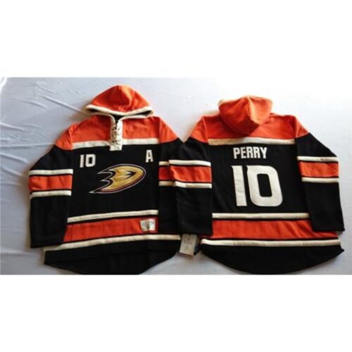 6861b67aa56c1_1 Ducks #10 Corey Perry Black Sawyer Hooded Sweatshirt Stitched NHL Jersey