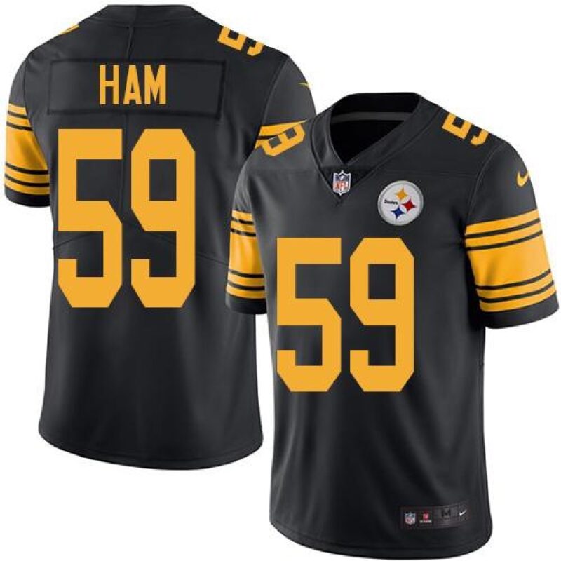 6861b6907ea3c_1 Steelers #59 Jack Ham Black Men's Stitched NFL Limited Rush Jersey