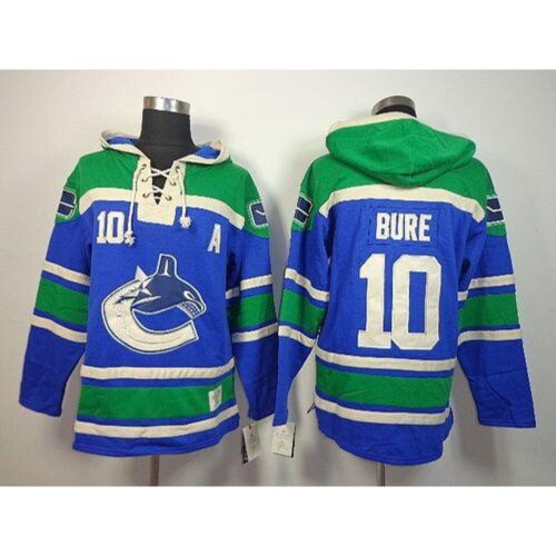 6861b6a1b1115_1 Canucks #10 Pavel Bure Blue Sawyer Hooded Sweatshirt Stitched NHL Jersey