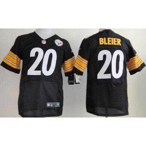 6861b6ac9b8fe_1 Steelers #20 Rocky Bleier Black Team Color Men's Stitched NFL Elite Jersey