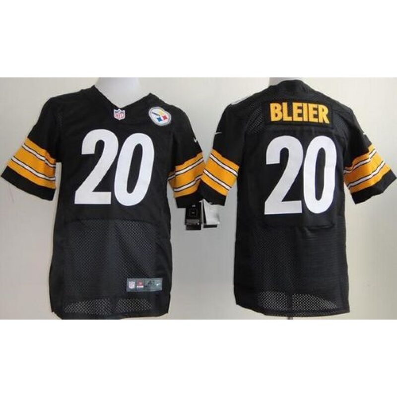 6861b6ac9b8fe_1 Steelers #20 Rocky Bleier Black Team Color Men's Stitched NFL Elite Jersey