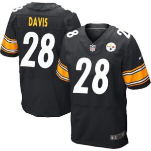 6861b6bef1f3d_1 Steelers #28 Sean Davis Black Team Color Men's Stitched NFL Elite Jersey