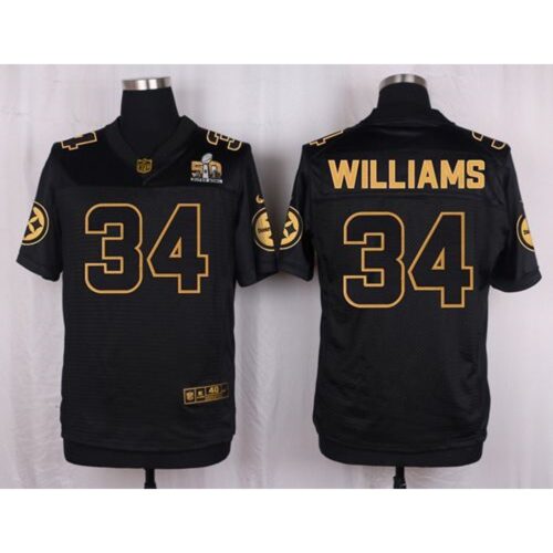 6861b6cb37369_1 Steelers #34 DeAngelo Williams Black Men's Stitched NFL Elite Pro Line Gold Collection Jersey