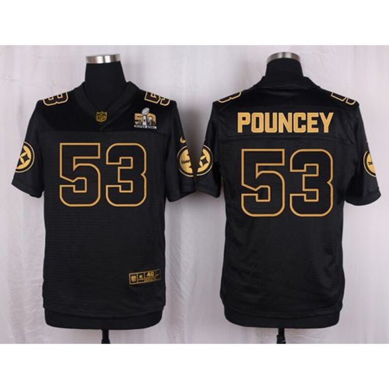 6861b6e3b2406_1 Steelers #53 Maurkice Pouncey Black Men's Stitched NFL Elite Pro Line Gold Collection Jersey