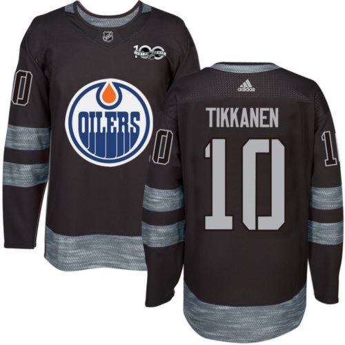 6861b6fa34e25_1 Oilers #10 Esa Tikkanen Black 1917-2017 100th Anniversary Stitched NHL Jersey