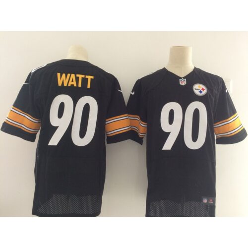 6861b70941e72_1 Men's Pittsburgh Steelers #90 T.J. Watt Black 2017 Elite Stitched NFL Jersey