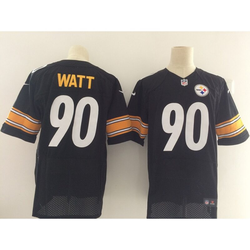 6861b70941e72_1 Men's Pittsburgh Steelers #90 T.J. Watt Black 2017 Elite Stitched NFL Jersey
