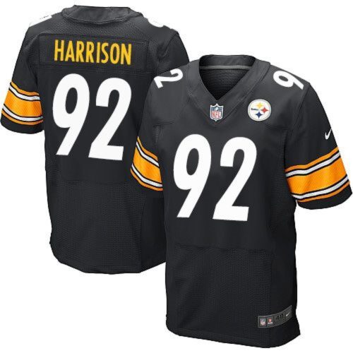 6861b712c6119_1 Steelers #92 James Harrison Black Team Color Men's Stitched NFL Elite Jersey