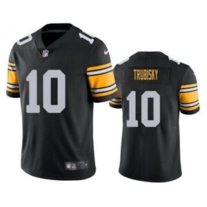 6861b7327dcee_1 Men's Pittsburgh Steelers #10 Mitchell Trubisky Black Vapor Untouchable Limited Stitched Jersey