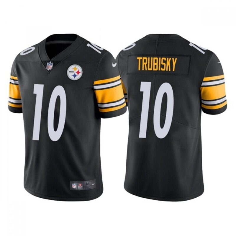6861b73558127_1 Men's Pittsburgh Steelers #10 Mitchell Trubisky Black Vapor Untouchable Limited Stitched Jersey