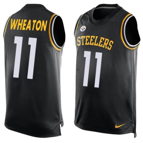 6861b74838a6a_1 Steelers #11 Markus Wheaton Black Team Color Men's Stitched NFL Limited Tank Top Jersey