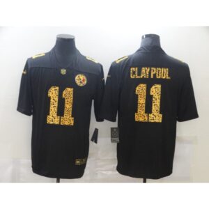 6861b74b375ef_1 Men's Pittsburgh Steelers #11 Chase Claypool 2020 Black Leopard Print Fashion Limited Stitched Jersey