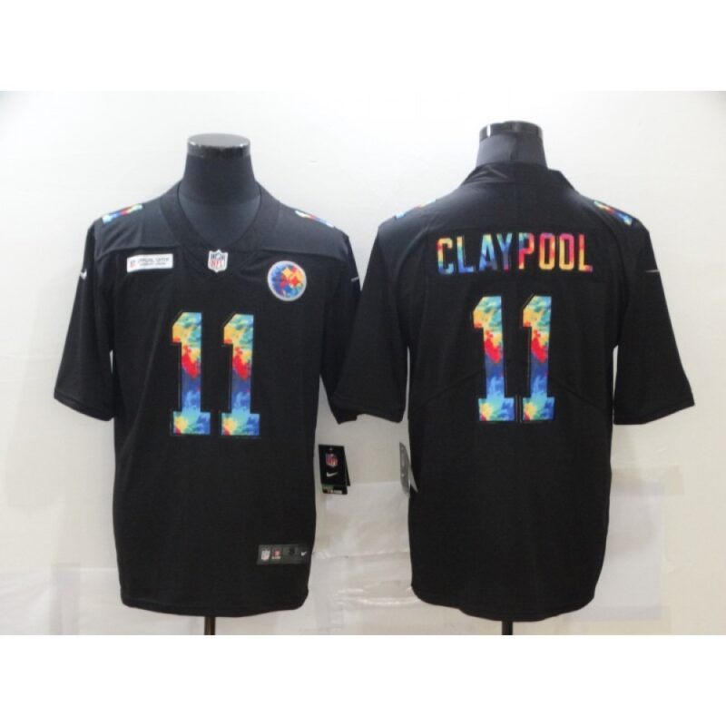 6861b7514d897_1 Men's Pittsburgh Steelers #11 Chase Claypool 2020 Black Crucial Catch Limited Stitched Jersey