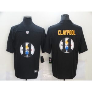6861b75449cc9_1 Men's Pittsburgh Steelers #11 Chase Claypool Black Shadow Logo Limited Stitched Jersey