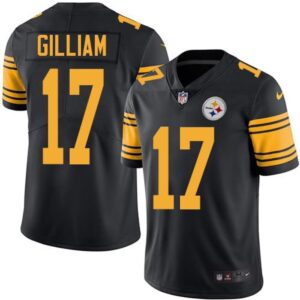 6861b77e18998_1 Steelers #17 Joe Gilliam Black Men's Stitched NFL Limited Rush Jersey