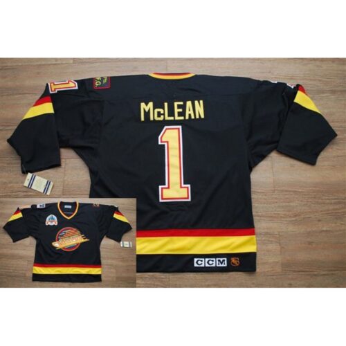6861b791c742f_1 Canucks #1 Kirk Mclean Stitched Black CCM Throwback Vintage NHL Jersey