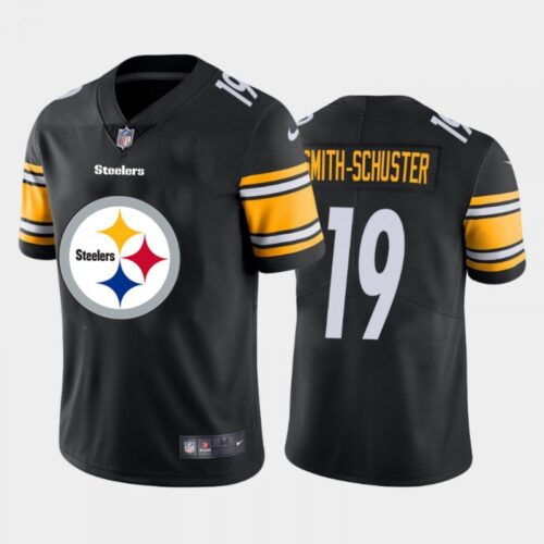 6861b796c062d_1 Men's Pittsburgh Steelers #19 JuJu Smith-Schuster Black 2020 Team Big Logo Limited Stitched Jersey