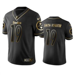 6861b79cb1cb2_1 Men's Pittsburgh Steelers #19 JuJu Smith-Schuster Black 2019 Golden Edition Limited Stitched NFL Jersey