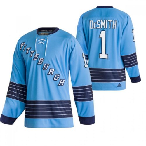 6861b7ac87c46_1 Men's Pittsburgh Penguins #1 Casey DeSmith 2022 Blue Classics Stitched Jersey
