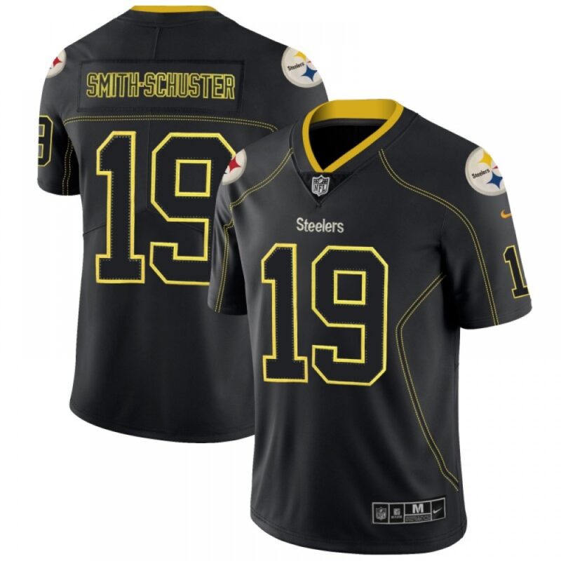 6861b7afa94be_1 Men's Pittsburgh Steelers #19 JuJu Smith-Schuster Black NFL 2018 Lights Out Color Rush Limited Jersey
