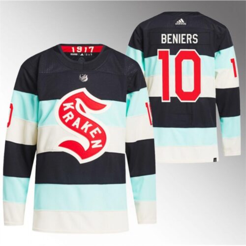 6861b7b357714_1 Men's Seattle Kraken #10 Matty Beniers 2024 Deep Sea Blue Winter Classic Stitched Jersey