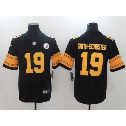 6861b7bc51fcd_1 Men's Pittsburgh Steelers #19 JuJu Smith-Schuster Black Limited Rush Stitched NFL Jersey