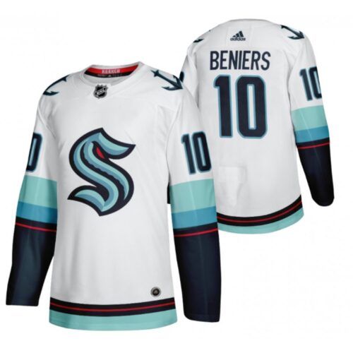 6861b7c084081_1 Men's Seattle Kraken #10 Matty Beniers White Stitched Jersey