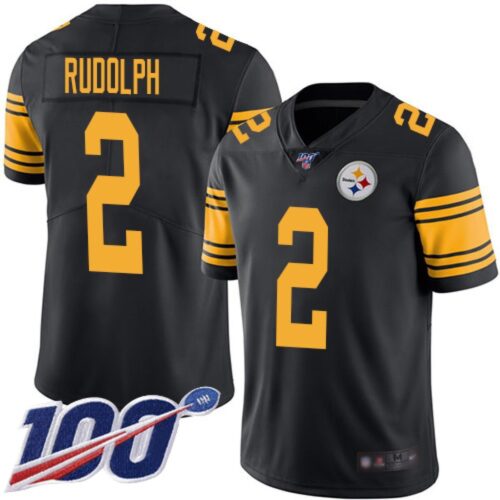6861b7ceb19f2_1 Men's Pittsburgh Steelers #2 Mason Rudolph 2019 Black 100th Season Color Rush Limited Stitched NFL Jersey