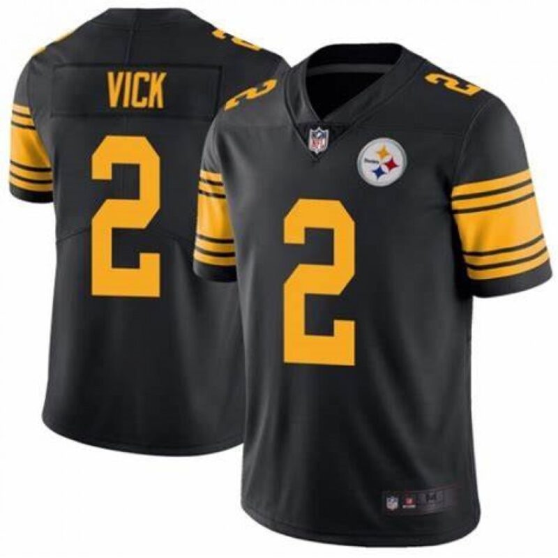 6861b7e720e7f_1 Men's Pittsburgh Steelers #2 Michael Vick Black Color Rush Limited Stitched Jersey