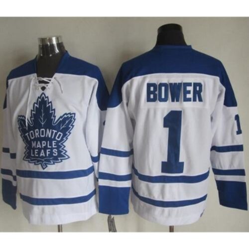 6861b82ed1251_1 Maple Leafs #1 Johnny Bower White CCM Throwback Winter Classic Stitched NHL Jersey