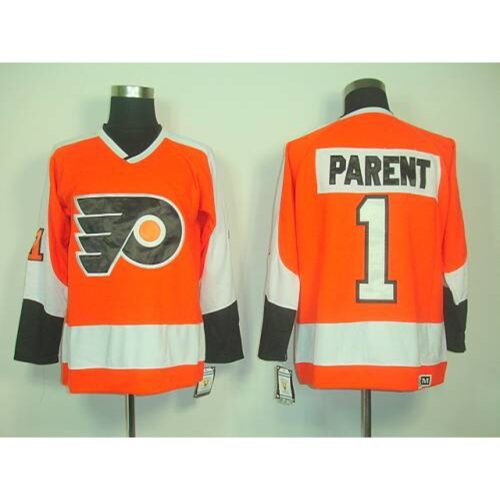 6861b83c4cec1_1 Flyers #1 Bernie Parent Orange CCM Throwback Stitched NHL Jersey