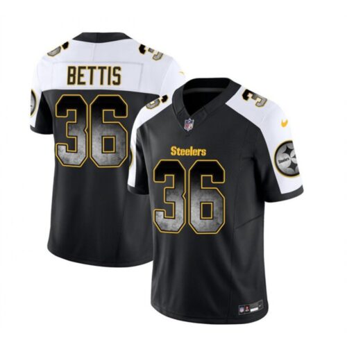 6861b84bdb23b_1 Men's Pittsburgh Steelers #36 Jerome Bettis Black/White 2023 F.U.S.E. Smoke Vapor Untouchable Limited Stitched Jersey